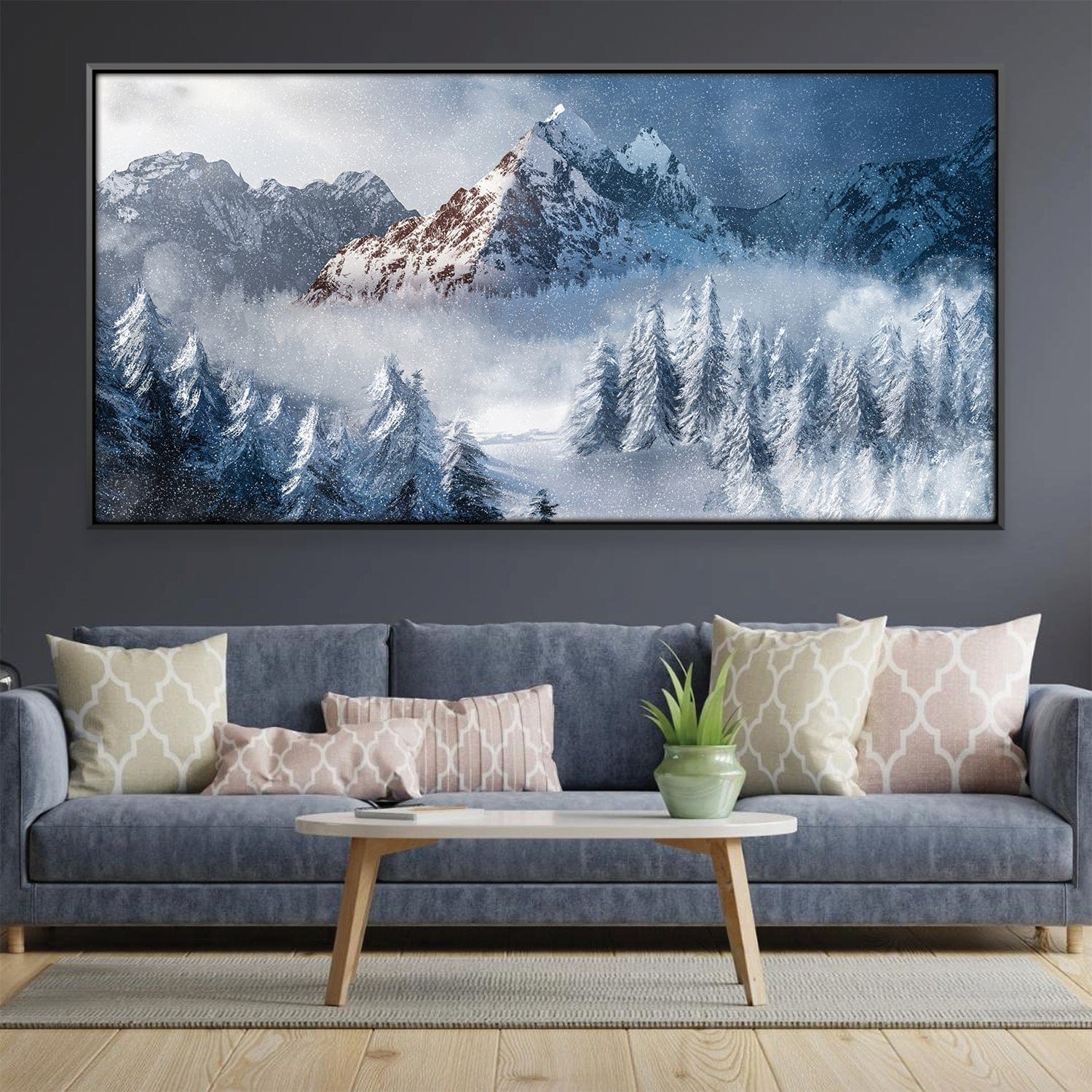 Winter's Majesty Canvas Art Clock Canvas