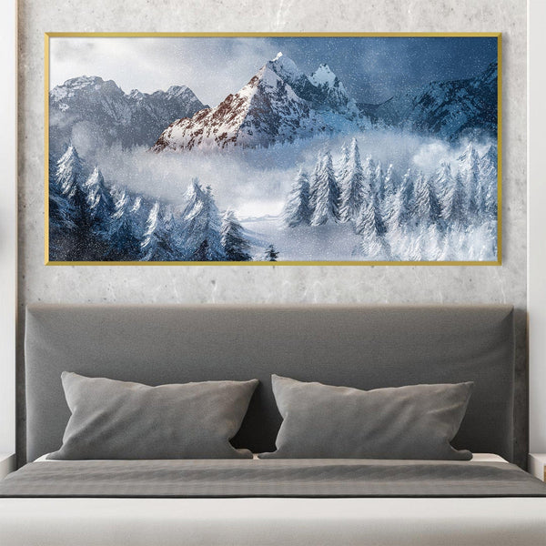 Winter's Majesty Canvas Art Clock Canvas