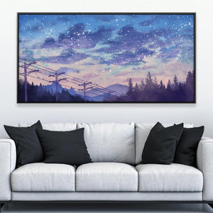 Wires and Wishes Canvas Art 20 x 10in / Canvas Clock Canvas