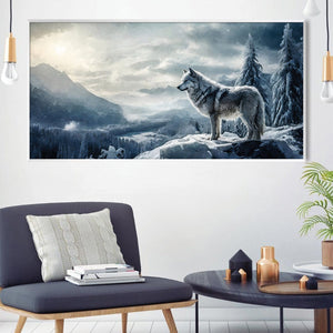 Wolf Gaze Canvas Art Clock Canvas
