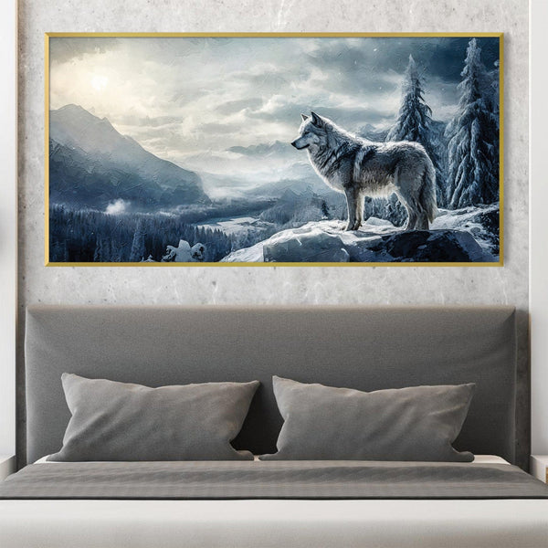 Wolf Gaze Canvas Art Clock Canvas
