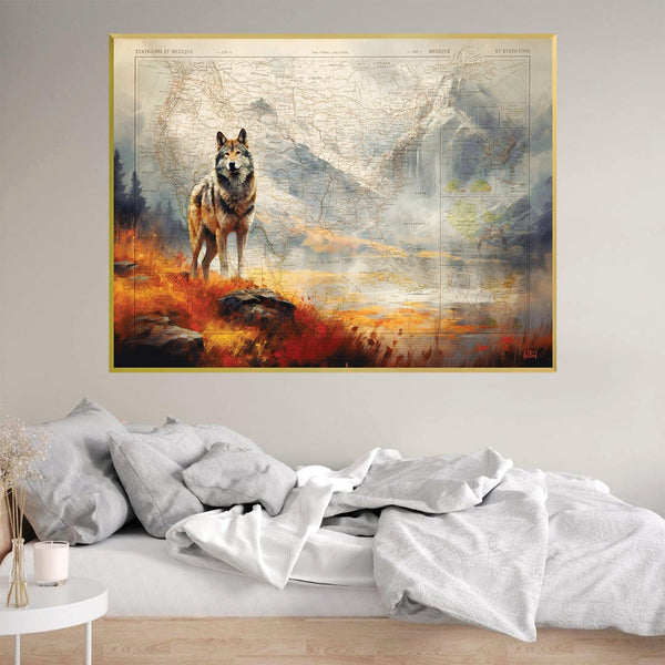Wolf Valley Canvas Art Clock Canvas
