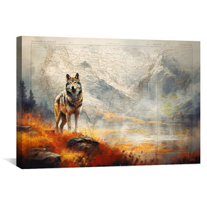 Wolf Valley Canvas Art Clock Canvas