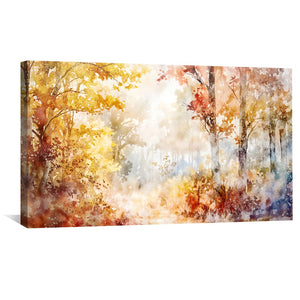 Woodland Glow Canvas Art Clock Canvas