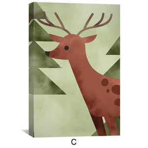 Woodland Wonders Canvas Art C / 12 x 18in / Canvas Clock Canvas