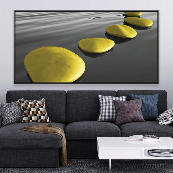 Yellow Serenity Canvas Art 50 x 25cm / Framed Prints Clock Canvas