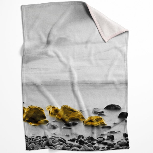 Yellow Splash A Blanket Blanket 75 x 100cm Clock Canvas