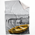 Yellow Splash C Blanket Blanket 75 x 100cm Clock Canvas