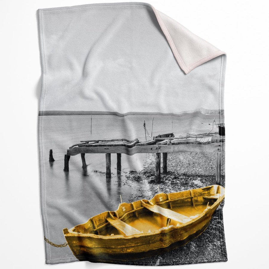 Yellow Splash C Blanket Blanket 75 x 100cm Clock Canvas