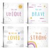 You are enough Canvas Art Clock Canvas