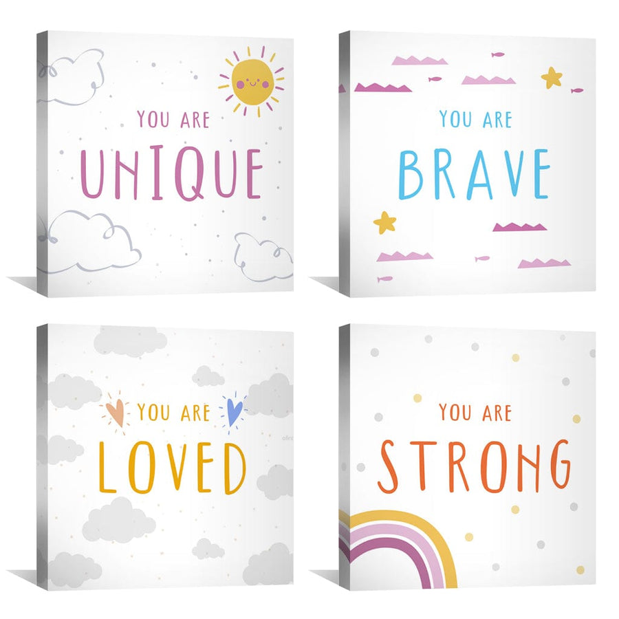You are enough Canvas Art Clock Canvas
