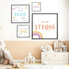 You are enough Canvas Art Set of 4 / 30 x 30cm / Canvas Clock Canvas