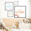 You are enough Canvas Art Set of 4 / 30 x 30cm / Canvas Clock Canvas