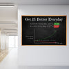 1% Better Everyday Clock Canvas