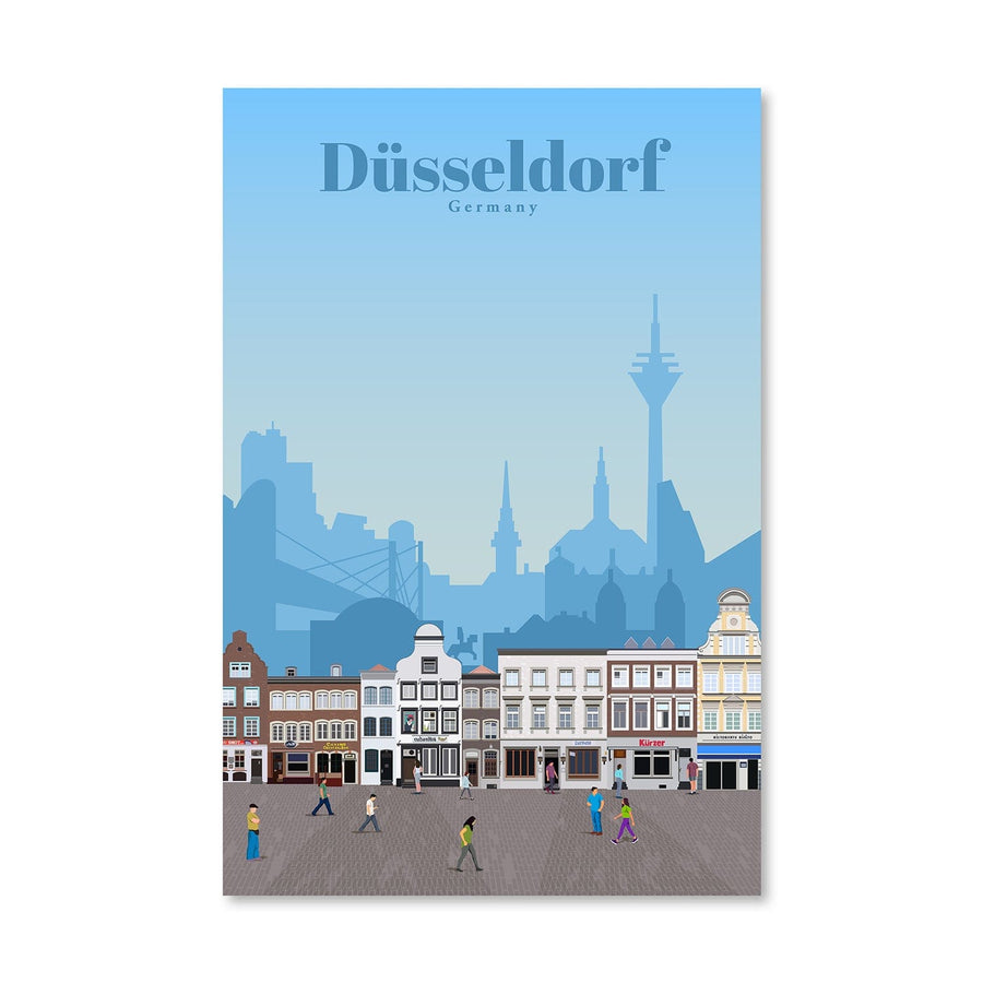 Duesseldorf Canvas - Studio 324 Art Clock Canvas