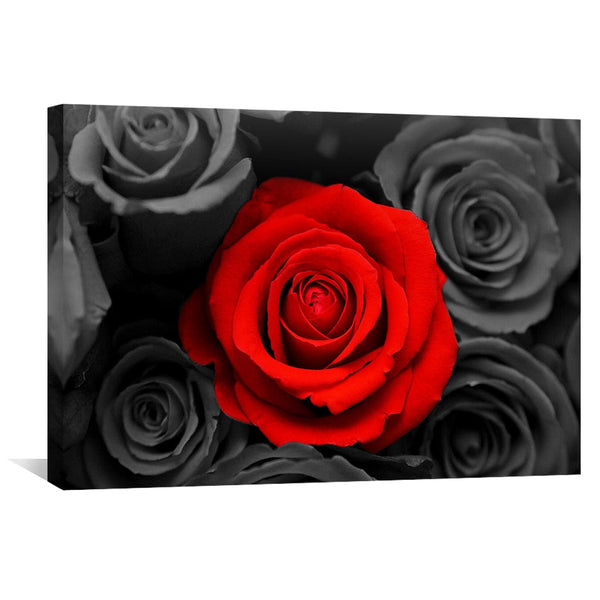 A Rose Among The Crowd Canvas Art Clock Canvas