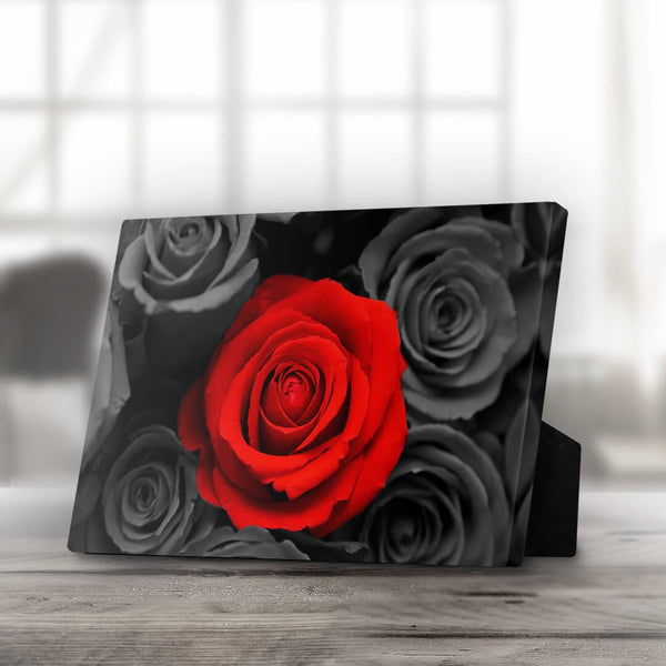 A Rose Among The Crowd Desktop Canvas Desktop Canvas Clock Canvas