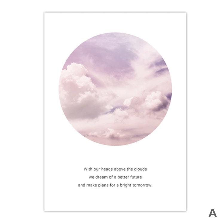 Above the Clouds Canvas Art A / 40 x 50cm / No Board - Canvas Print Only Clock Canvas