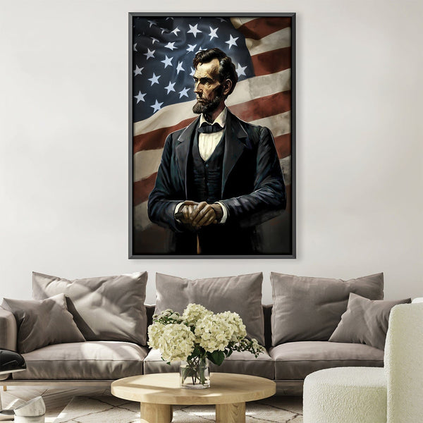 Abraham Lincoln Canvas Art 30 x 45cm / Unframed Canvas Print Clock Canvas