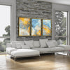 Abstract Blue Canvas Art Clock Canvas