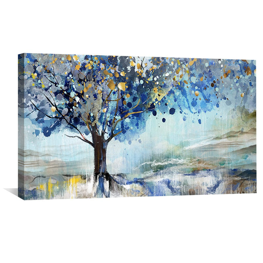 Abstract Cedar Canvas Art Clock Canvas