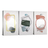 Abstract Collection Canvas Art Set of 3 / 30 x 45cm / Unframed Canvas Print Clock Canvas