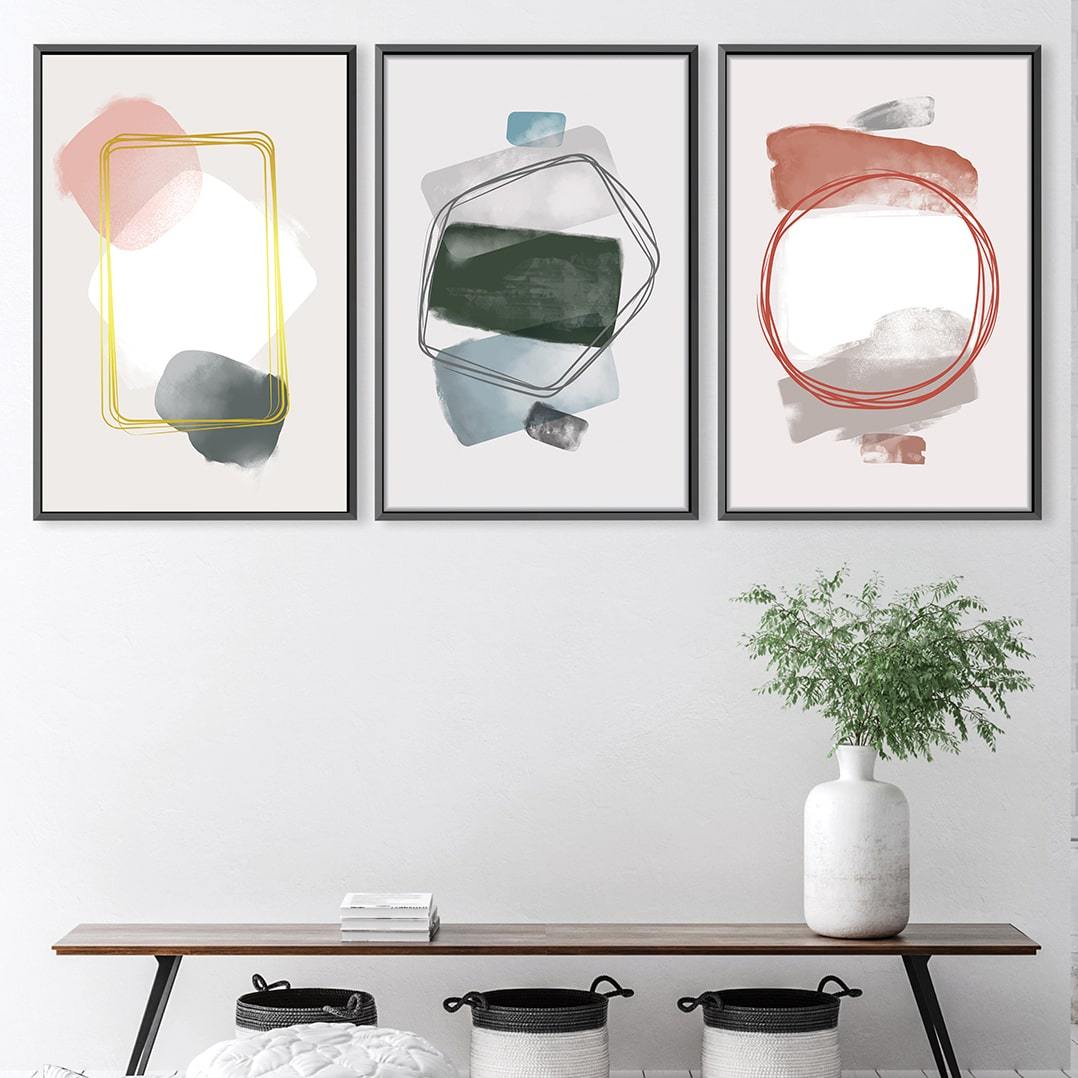 Abstract Collection Canvas Art Clock Canvas