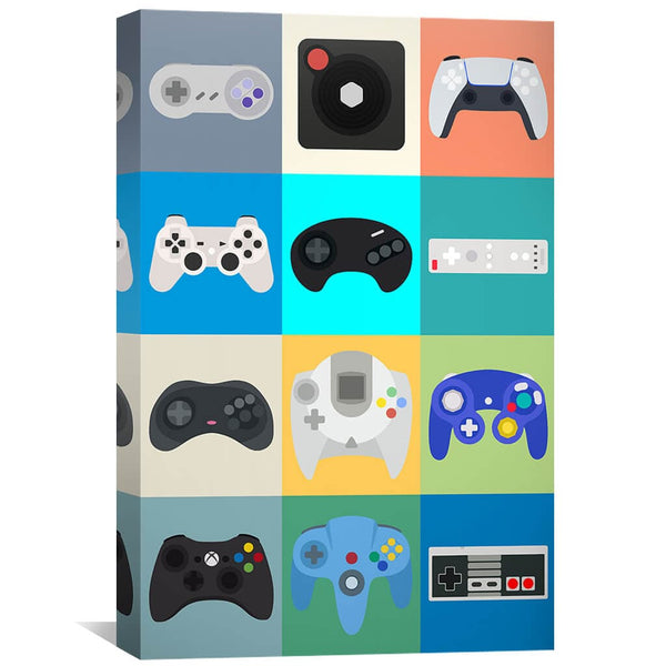 Abstract Controllers Canvas Art 30 x 45cm / Unframed Canvas Print Clock Canvas