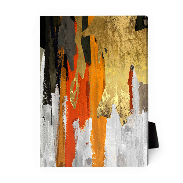 Abstract Curtain A Desktop Canvas Desktop Canvas 13 x 18cm Clock Canvas