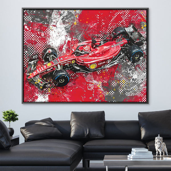 Abstract Formula Racer Canvas Art 45 x 30cm / Unframed Canvas Print Clock Canvas