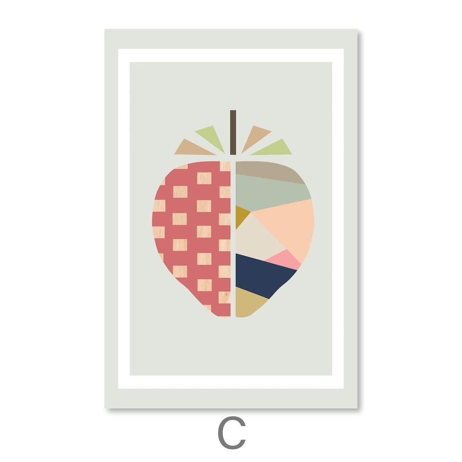 Abstract Fruits Canvas Art Clock Canvas