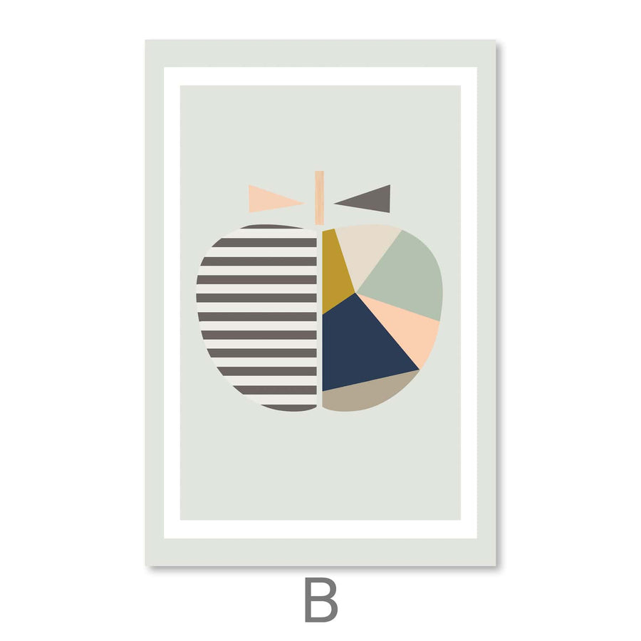 Abstract Fruits Canvas Art Clock Canvas