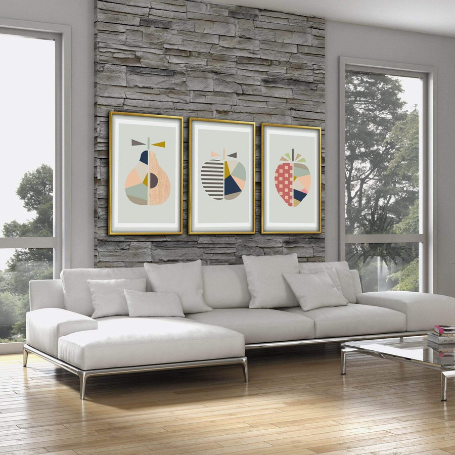 Abstract Fruits Canvas Art Clock Canvas