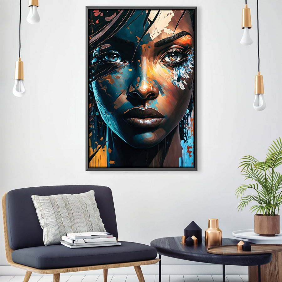 Abstract Gaze Canvas Art Clock Canvas