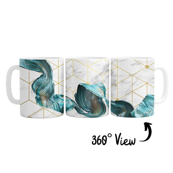 Abstract Geo Mug Mug White Clock Canvas
