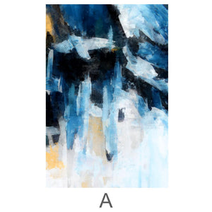 Abstract Glacial Canvas Art A / 40 x 60cm / Unframed Canvas Print Clock Canvas