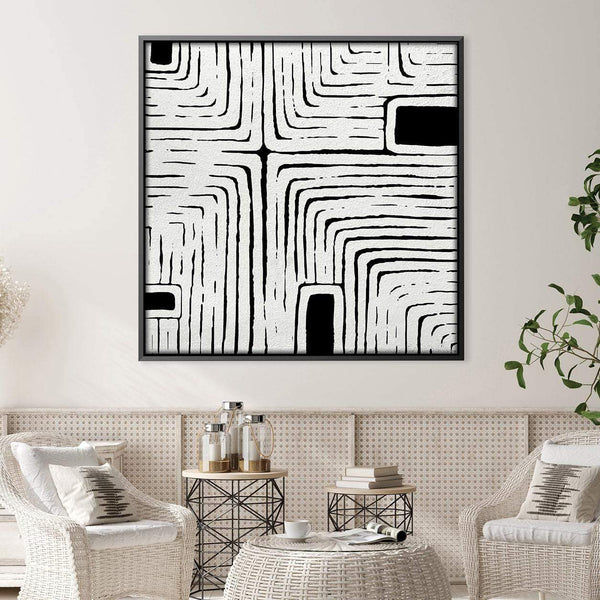 Abstract Labyrinth Canvas Art Clock Canvas