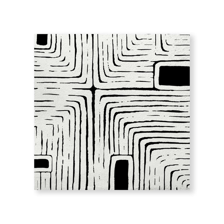 Abstract Labyrinth Canvas Art Clock Canvas