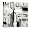 Abstract Labyrinth Canvas Art 30 x 30cm / Unframed Canvas Print Clock Canvas