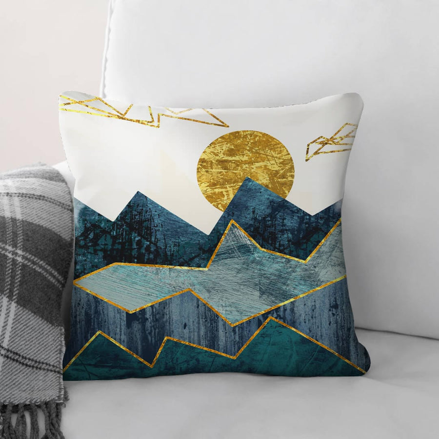 Abstract Mountain C Cushion Cushion Cushion Square Clock Canvas