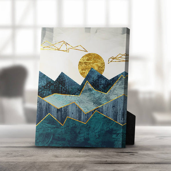 Abstract Mountain C Desktop Canvas Desktop Canvas 20 x 25cm Clock Canvas