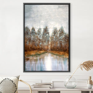 Abstract Nature Reflections Oil Painting Oil 30 x 45cm / Oil Painting Clock Canvas
