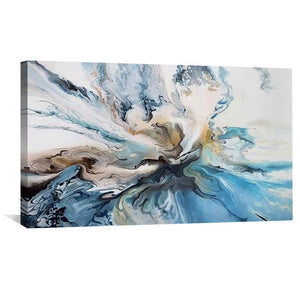 Abstract Oceanic Canvas Art 50 x 25cm / Unframed Canvas Print Clock Canvas