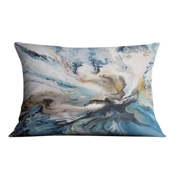 Abstract Oceanic Cushion Cushion Cushion Landscape Clock Canvas