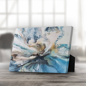 Abstract Oceanic Desktop Canvas Desktop Canvas 25 x 20cm Clock Canvas