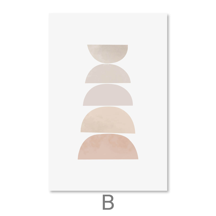 Abstract Pastels Canvas Art B / 40 x 60cm / Unframed Canvas Print Clock Canvas