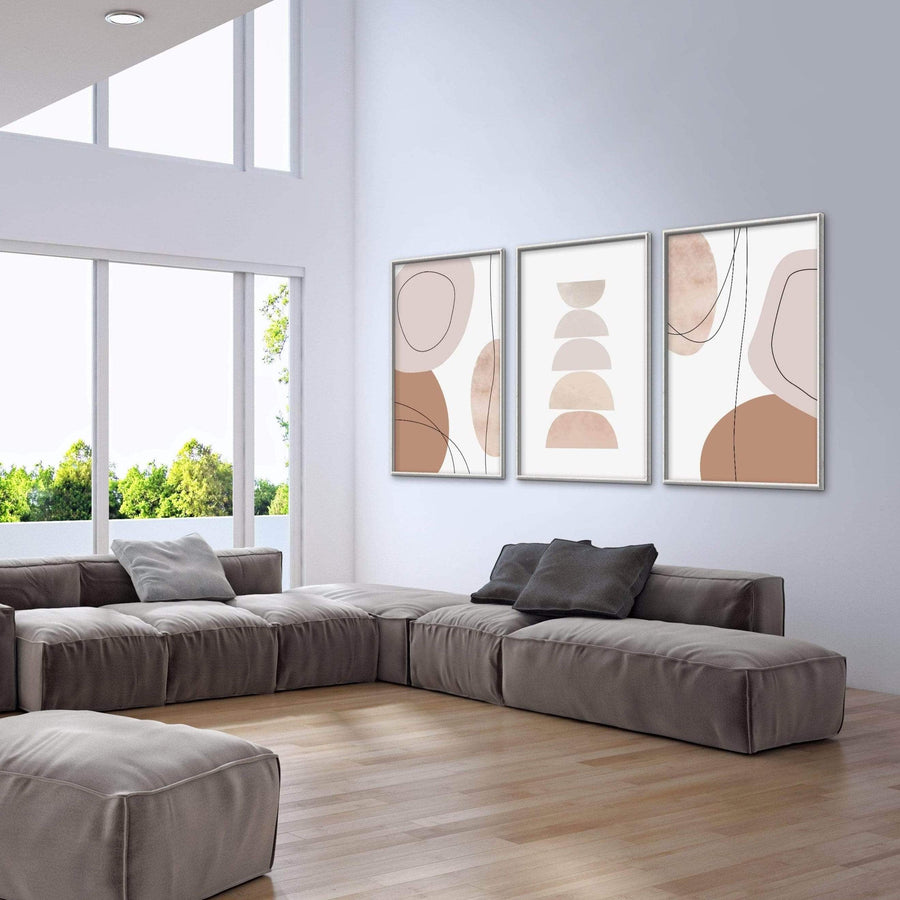 Abstract Pastels Canvas Art Clock Canvas