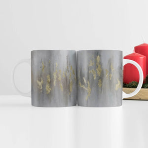 Abstract Portrayed Mug Mug White Clock Canvas
