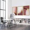 Abstract Rouge Canvas Art Clock Canvas