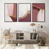 Abstract Rouge Canvas Art Clock Canvas
